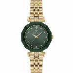 Daniel Klein Women'S Green Dial Gold-Tone Stainless Steel Analog Watch MS Department Store Oman