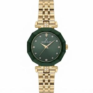 Daniel Klein Women'S Green Dial Gold-Tone Stainless Steel Analog Watch MS Department Store Oman