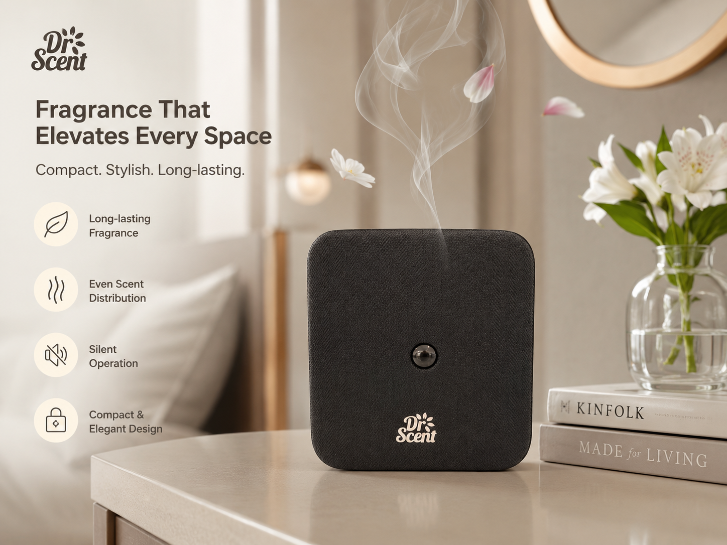 Dr Scent Diffuser Dr Scent Plug-In New Uk Silver Black With Logo (N.Device) MS Department Store Oman