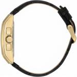 Daniel Klein Exclusive Men'S Gold-Tone Square Chronograph Analog Watch With Black Leather Strap MS Department Store Oman