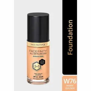Maxfactor FF Ad Foundation Rg Facefinity Warm W76 -(Golden) MS Department Store Oman