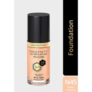 Maxfactor FF Ad Foundation Rg Facefinity N45 -(Warm Almond) MS Department Store Oman