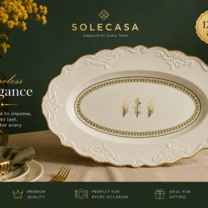Solecasa Oval Plate- 12.73 Inches MS Department Store Oman