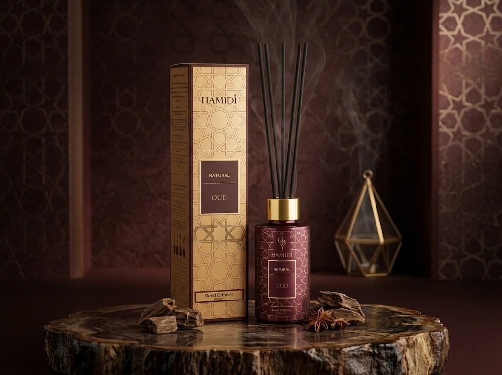 Hamidi Natural Oud Reed Diffuser 100Ml MS Department Store Oman