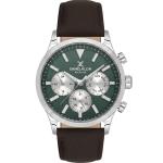 Daniel Klein Exclusive Men'S Multi-Function Analog Watch With Green Dial & Brown Leather Strap MS Department Store Oman