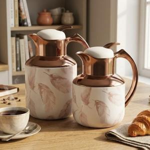 REGAL0.5 + 1.0Ltr.  Deluxe Vacuum Jug Set [LightCoffee] MS Department Store Oman