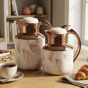 REGAL0.5 + 1.0Ltr.  Deluxe Vacuum Jug Set [LightCoffee] MS Department Store Oman