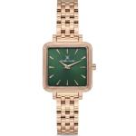 Daniel Klein Women'S Rose Gold Square Green Dial Stainless Steel Analog Wrist Watch MS Department Store Oman