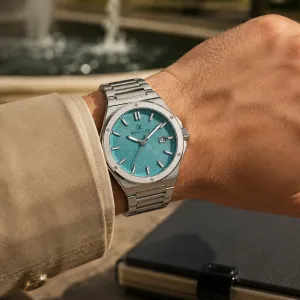 Daniel Klein Men'S Stainless Steel Analog Watch With Turquoise Textured Dial & Date Display MS Department Store Oman