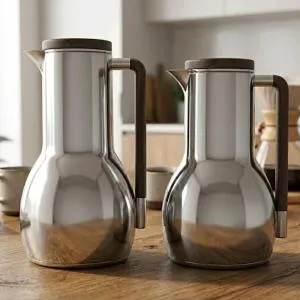 REGAL0.7Ltr. + 1.0Ltr. V-Flask Set [SilverWooden] MS Department Store Oman
