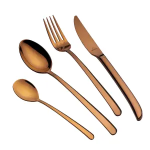86Pcs Cutlery Stainlsee Steel - Rose Gold MS Department Store Oman