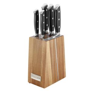 6Pcs Knife Set With Wooden Stand MS Department Store Oman