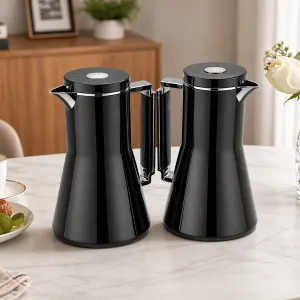 REGAL0.7Ltr. + 1.0Ltr. V-Flask Set [Jet Black + Silver] MS Department Store Oman