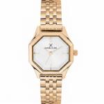 Daniel Klein Women'S Rose Gold Octagonal Analog Wrist Watch With White Dial & Stainless Steel Bracelet MS Department Store Oman