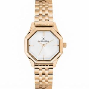Daniel Klein Women'S Rose Gold Octagonal Analog Wrist Watch With White Dial & Stainless Steel Bracelet MS Department Store Oman
