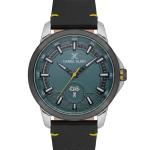 Daniel Klein Men'S Analog Day & Date Leather Strap Watch – Green Dial, Gunmetal Case & Black Leather Strap MS Department Store Oman