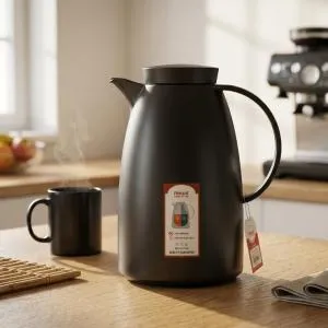 REGAL 1.0Ltr. P/B Flask Chrome Body Matt Grey Color MS Department Store Oman