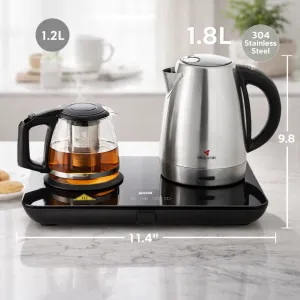 Tea Maker (1.7L & 1L; Stainless Steel)  MS Department Store Oman