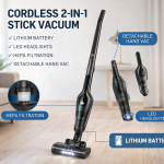 2-in-1 Cordless Vacuum Cleaner – LED, Foldable Handle (160W;  MS Department Store Oman
