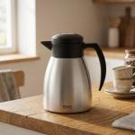 REGAL1.2 Ltr. D W S/S Vacuum Flask [Black PP]