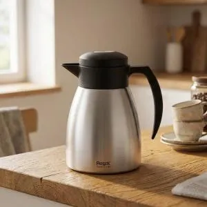 REGAL1.5 Ltr. D W S/S Vacuum Flask [Black PP]