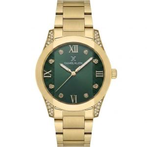Daniel Klein Women'S Gold-Tone Stainless Steel Watch With Emerald Green Dial & Crystal Accents MS Department Store Oman