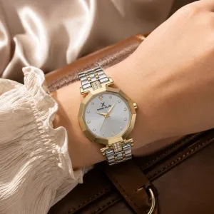 Daniel Klein Women'S Two-Tone Octagonal Crystal Dial Stainless Steel Analog Wrist Watch MS Department Store Oman