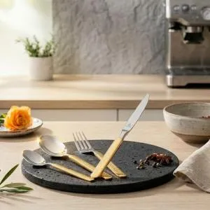 Cutlery Set 30 Pieces From Jiwar - Gold +Silver MS Department Store Oman