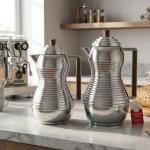 REGAL 0.7Ltr. + 1.0Ltr. P / B  Vacuum Flask Set[Silver + Wooden] MS Department Store Oman