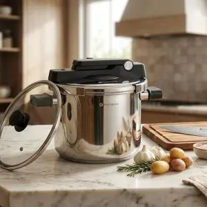 3 Pcs Mega Series Pressure Cooker 7 Litersteel MS Department Store Oman