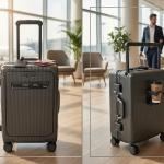 Pierre Cardin Uppter Pc Wide Trolley Aluminium Frame Case 20" Grey MS Department Store Oman