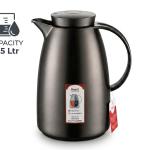 REGAL 0.5Ltr. P/B Flask Chrome Body Jet Black Color MS Department Store Oman