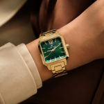 Daniel Klein Women'S Gold-Tone Square Green Dial Analog Wrist Watch MS Department Store Oman