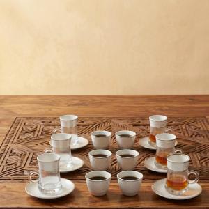 Al Fursan Elegant Fine Porcelain 27 Pcs Tea & Coffee Set -(White Frosted Band) MS Department Store Oman