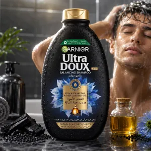 Ultra Doux Black Charcoal Balancing Shampoo -400Ml MS Department Store Oman