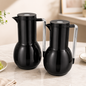 REGAL0.7Ltr. + 1.0Ltr. V-Flask Set [Jet BlackGray] MS Department Store Oman