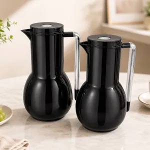 REGAL0.7Ltr. + 1.0Ltr. V-Flask Set [Jet BlackGray] MS Department Store Oman