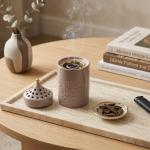 Porcelain Incense Burner From Jiwar -  Purple + Gold MS Department Store Oman