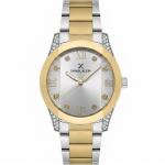 Daniel Klein Women'S Two-Tone Stainless Steel Analog Watch With Crystal Accents & Silver Sunray Dial MS Department Store Oman