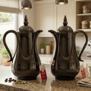 REGAL 1.0Ltr. + 1.0Ltr. P / B  Vacuum Flask Set[JetBlack] MS Department Store Oman