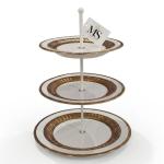 Blumen 3 Tire Serving Stand gold MS Department Store Oman