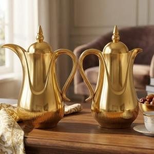 REGAL 1.0Ltr. + 1.0Ltr. P / B  Vacuum Flask Set[Full Golden]