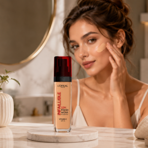 Lomu Infalliable 24H Foundation 260 Golden Sun MS Department Store Oman