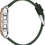 Daniel Klein Exclusive Men'S Green Chronograph Analog Leather Strap Watch – Rose Gold Bezel, Date Display, Premium Fashion Wristwatch MS Department Store Oman