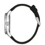 Daniel Klein Men'S Classic Analog Leather Strap Watch With Date Display – Black Dial & Silver Stainless Steel Case MS Department Store Oman