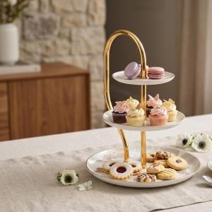 3 Layer Stand From Veloura - Brown + Gold MS Department Store Oman