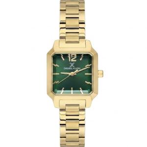 Daniel Klein Women'S Gold-Tone Square Green Dial Analog Wrist Watch MS Department Store Oman