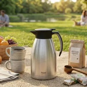 REGAL2.0 Ltr. D W S/S Vacuum Flask [Black PP] MS Department Store Oman