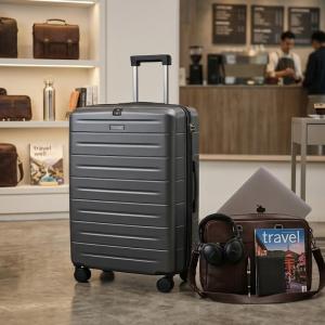 Pierre Cardin Capella Bayer Pc Trolley S   25" Iron Grey MS Department Store Oman