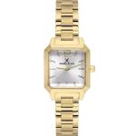 Daniel Klein Women'S Gold-Tone Square Analog Wrist Watch – Stainless Steel Bracelet, Silver Dial MS Department Store Oman